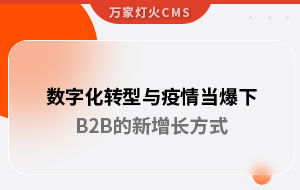 數字化轉型與疫情當爆下，B2B的新增長方式｜萬家推云平臺